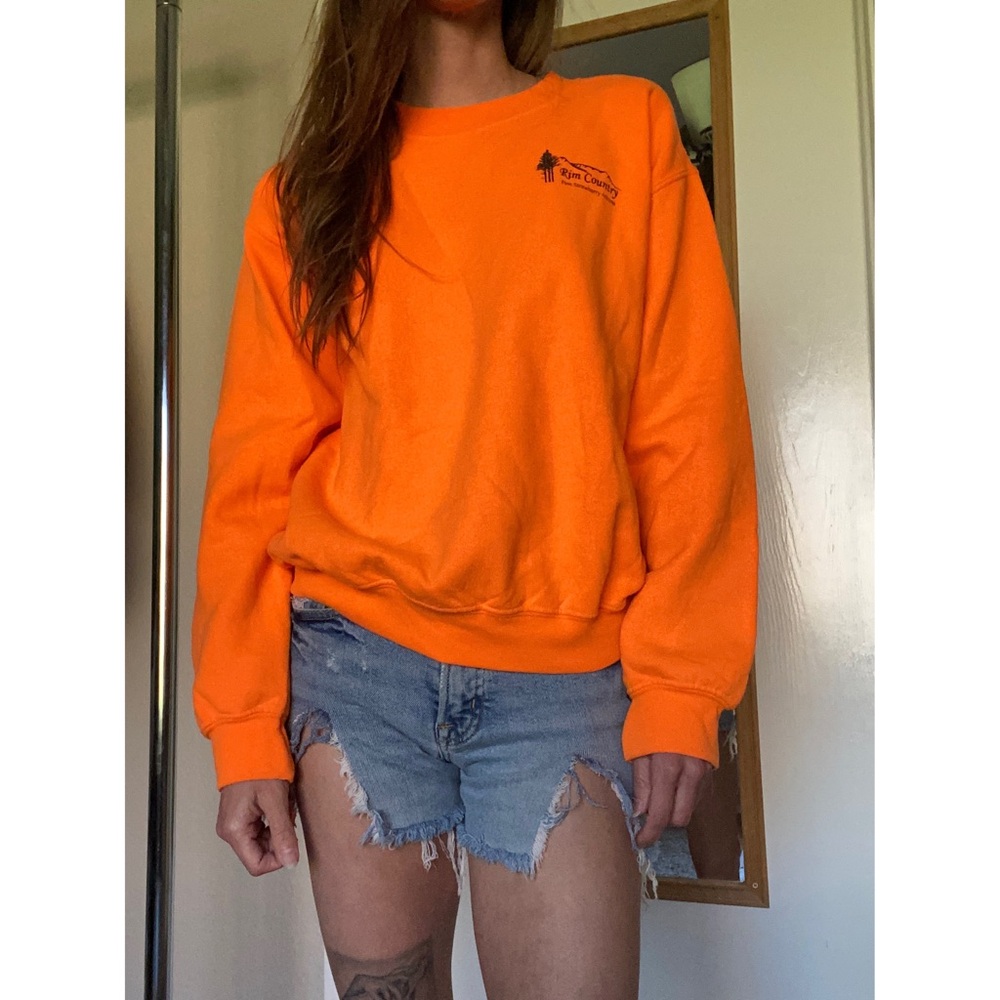 Orange Crewneck Sweatshirt Rim Country AZ